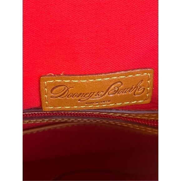 Dooney & Bourke Tan Brown Canvas Bag Leather Trim - Picture 5 of 10